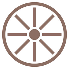 Obraz premium Wooden Wheel Vector Icons