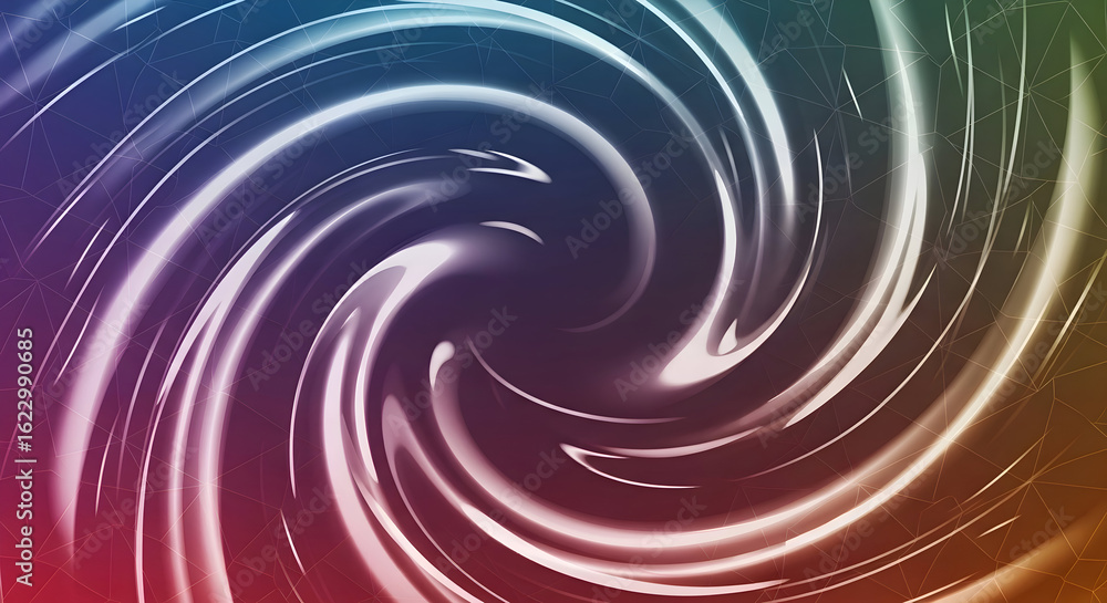 Poster vibrant swirling energy vortex with cosmic stardust particles creating a mesmerizing abstract digita