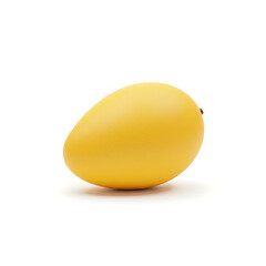 Single Ripe Mango on White Background