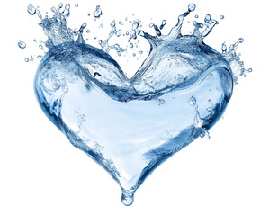 Blue water splash or wave splash isolated on transparent background png .generated ai	