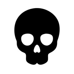 Minimalist Black Skull Silhouette SVG Vector