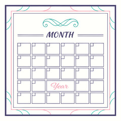 A Beautiful calendar design in blank textbox