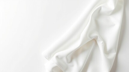 Fototapeta premium White fabric draped softly textile texture