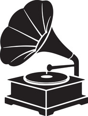 Antique Phonograph Icon Classic Gramophone Vector Illustration Nostalgic Audio Player Device Design