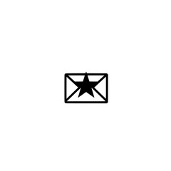 Envelope with Star Icon Representing Important Message Priority Mail and Featured Notification Design