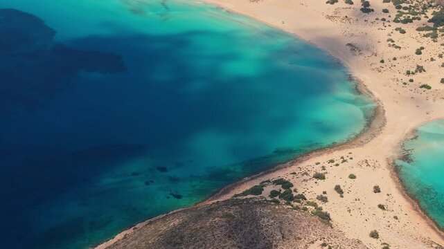 Greece Peloponnese Elafonisos Island Simos Beach Drone Footage