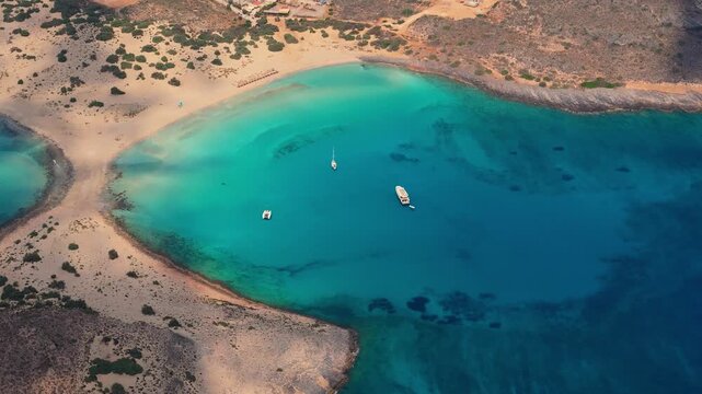 Greece Peloponnese Elafonisos Island Simos Beach Drone Footage