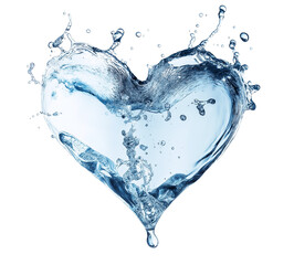 Blue water splash or wave splash isolated on transparent background png .generated ai	