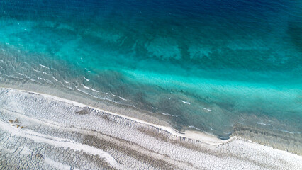 The tranquil beauty of Salda Lake - Turkey with its crystal clear turquoise waters and stunning...