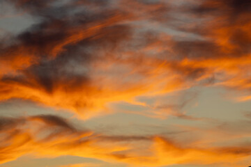 sunset in the sky