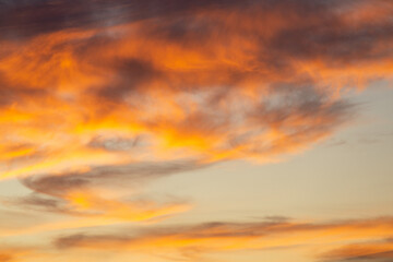 sunset in the sky