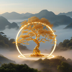 Golden Tree and Misty Mountains