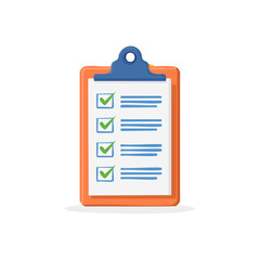 Obraz premium Clipboard with checklist and checkmarks for task management project planning
