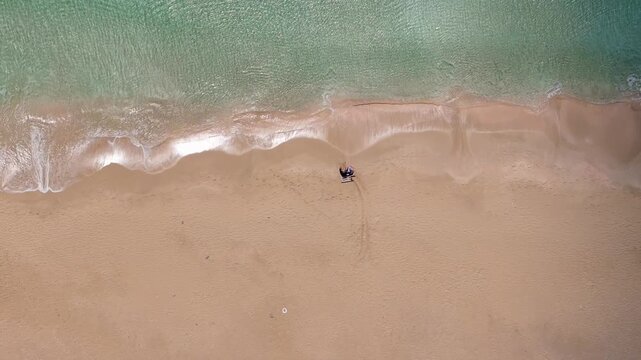 Greece Peloponnese Elafonisos Island Simos Beach Drone Footage