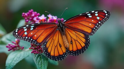 Obraz premium Vibrant butterfly on a flower