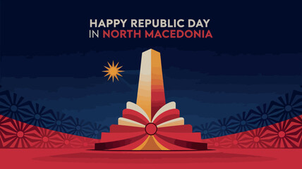 Republic Day North Macedonia Monument Celebration
