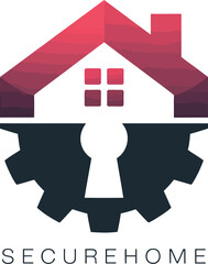 Obraz premium Secure home logo design for real estate and property management company brand