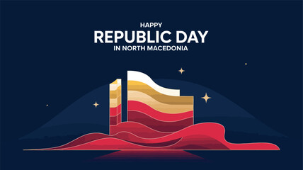 Republic Day North Macedonia Monument Celebration