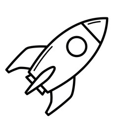Rocket Flat Icon Vector