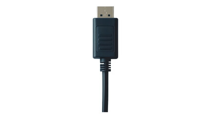 USB connector with sleek black design isolated on transparent background