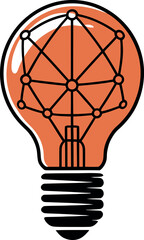 Innovative ideas light bulb design for creative thinking and solutions