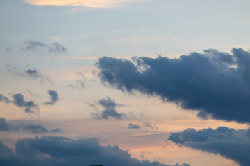 Blue skies sunset