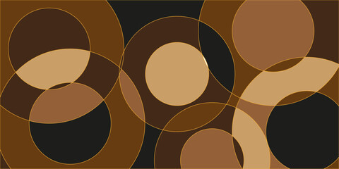 Minimalist banner background, pastel colorful, black and yellow gradations. Circle effect style geometric, abstract background. Eps 10.