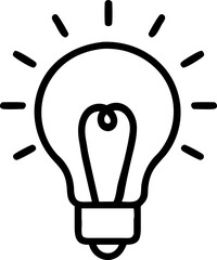 Concept Flat Style Idea Bulb IconConcept Flat Style Idea Bulb Icon