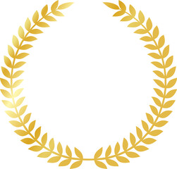 Flat Style Laurel Wreath Icon