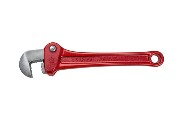Obraz premium Red adjustable wrench, isolated, studio, repair, tools