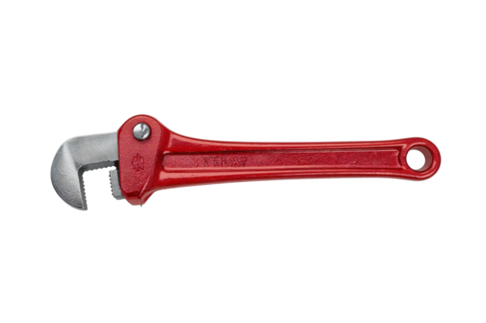 Red adjustable wrench, isolated, studio, repair, tools
