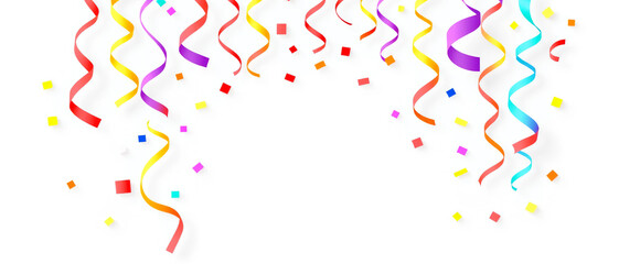 Colorful Confetti Celebration Border
