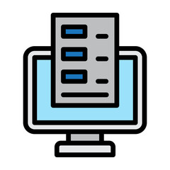 Data Collection Sheet Vector Filled Icon Design