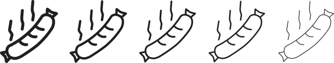 sausages icon thin flat outline style