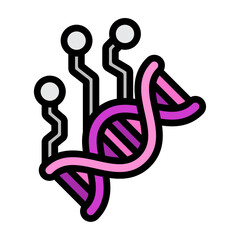 Digital Biomarker Vector Filled Icon Design
