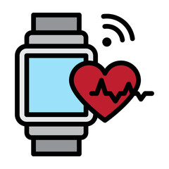 Wearable Device Vector Filled Icon Design
