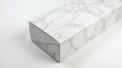 White marble box corner grey pattern