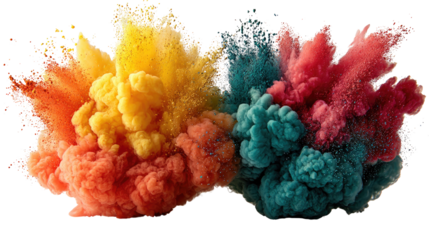 Burst of Colors: A vibrant explosion of vivid colors bursts forth, creating a spectacular visual spectacle filled with energy and artistic flair.