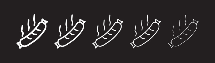 sausages icon thin flat outline style