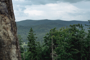  View of Karkonosze Mountains from Sokolik Duży Mountain. Poland