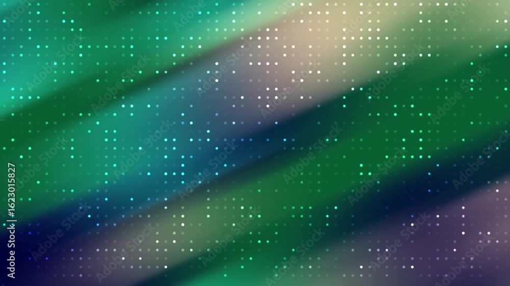 Aufkleber celestial glow shimmering green and blue abstract background with sparkling dots and diagonal lines 
