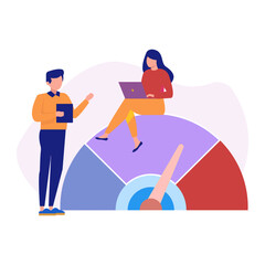 Persons talking on business topic