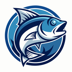 Obraz premium Bait Lure Fish Hook Fishing Angler logo design inspiration