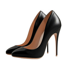 Timeless Black Leather High Heel Pumps - A Polished and Versatile Staple for Any Professional or Formal Wardrobe