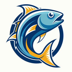 Obraz premium Bait Lure Fish Hook Fishing Angler logo design inspiration