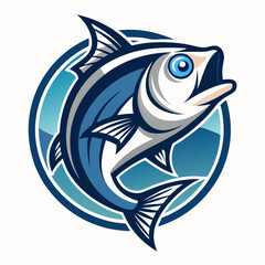 Obraz premium Bait Lure Fish Hook Fishing Angler logo design inspiration