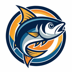 Obraz premium Bait Lure Fish Hook Fishing Angler logo design inspiration