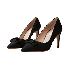 Classic Black Stiletto Heels with a Chic Bow Detail - A Sophisticated and Feminine Choice for Any Elegant Occasion