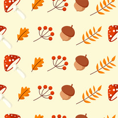 seamless pattern with autumn elements