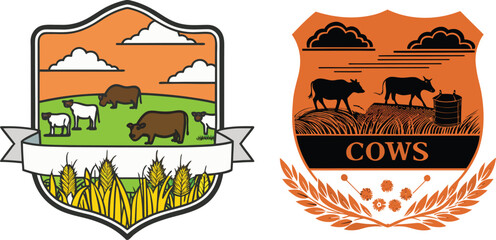 farm animals vector illustration